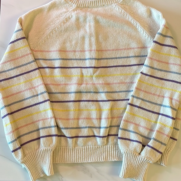 Sezane Leontine Jumper Solidarity Creation Ecru/Multicolored Size Medium - Picture 8 of 9